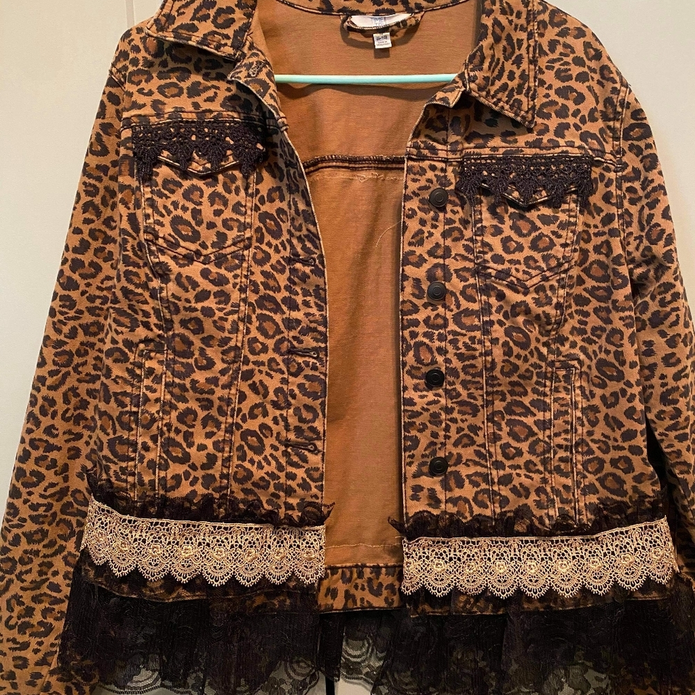Custom CHEETAH jean jacket